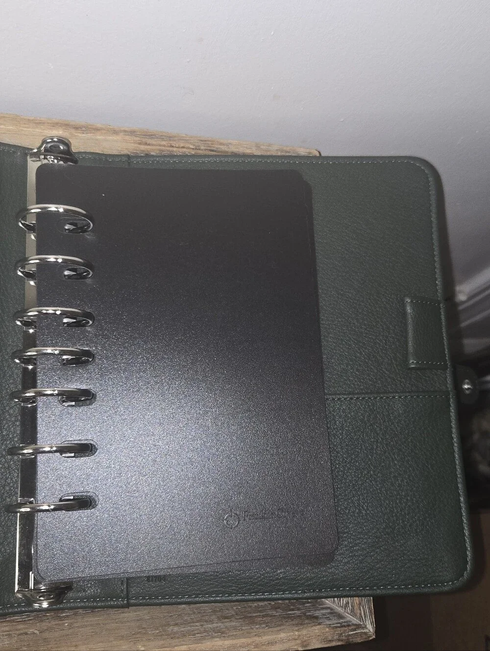 FranklinCovey Classic Leather Planner Binder Organizer 7-Ring Olive Green 81704